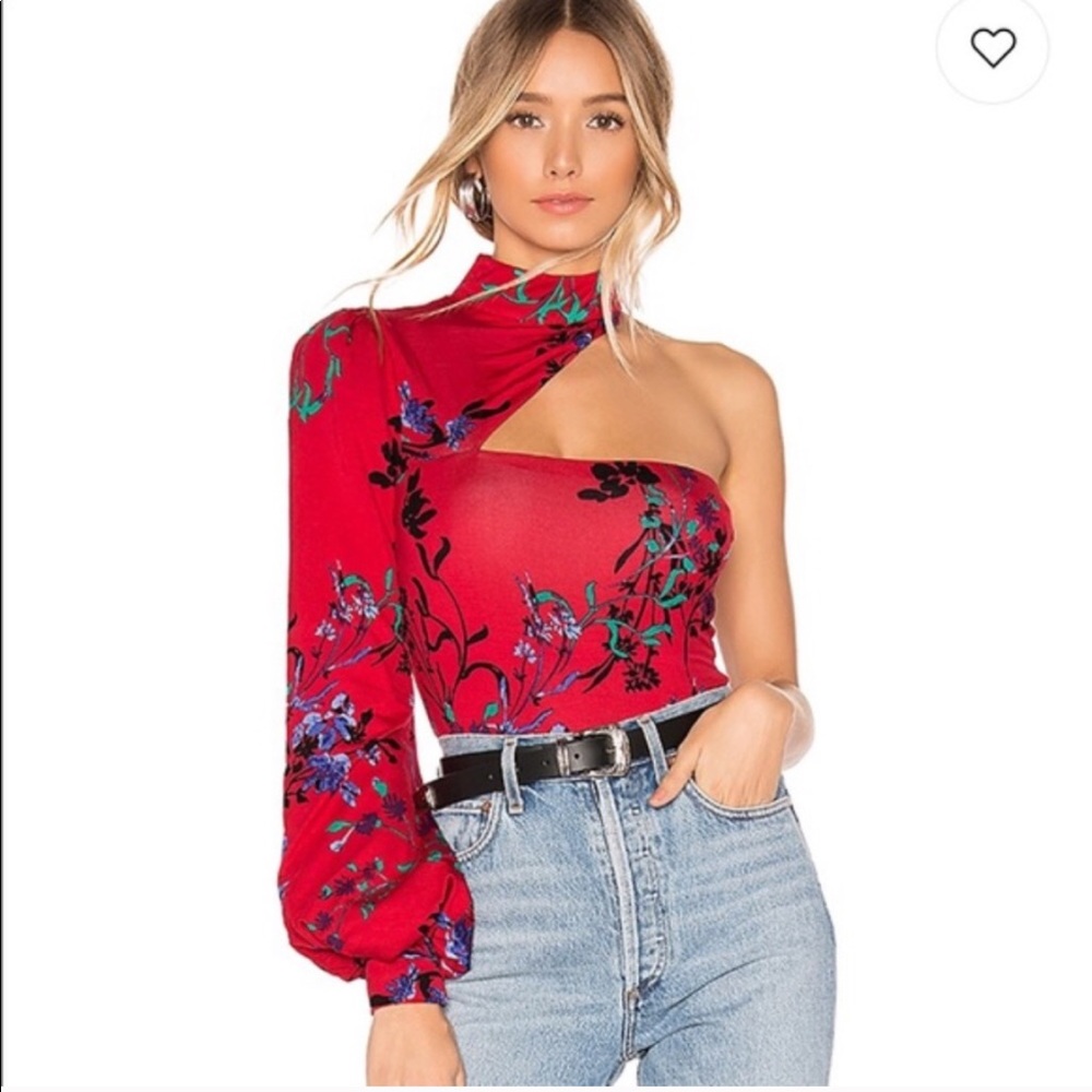 House of Harlow MOA Red Bodysuit Small